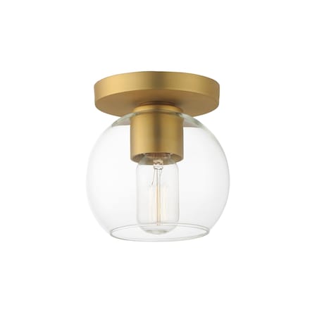 Maxim Lighting Knox 1-Light Flush Mount, Natural Aged Brass 21630CLNAB